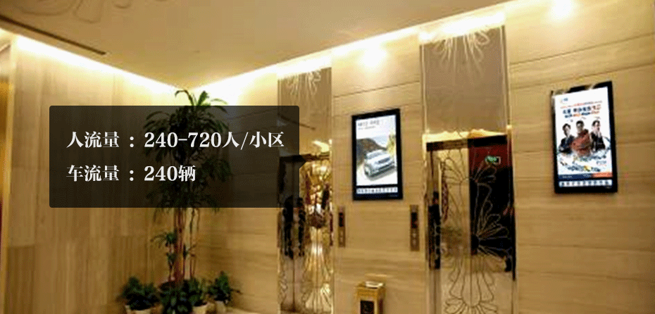 成都市楼宇电梯等候区冷光屏50面1月使用权