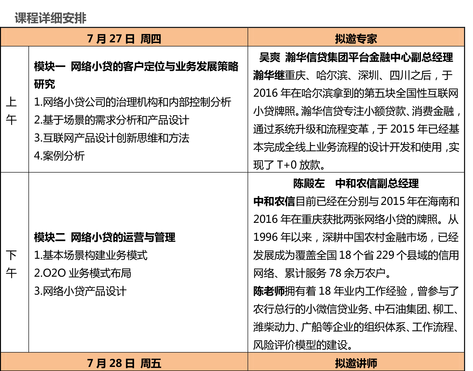 第41期网络小贷的业务布局与模式分析高级研修班