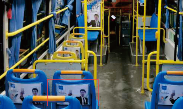 玉林公交车背椅广告